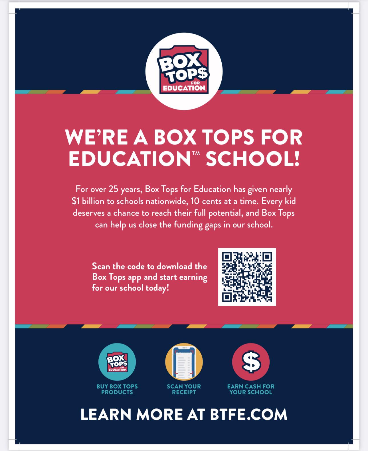 Box Tops for Schools Program Flyer